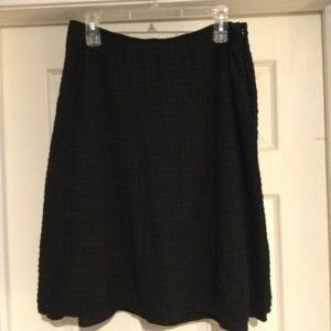 Eileen Fisher Black A-Line Cotton Skirt
